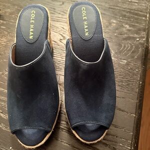 Cole Haan Cloudfeel Southcrest Suede Espadrille Wedge Mule W31551 Size 6.5B
